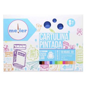 Bolsón cartulina pintada 18 hojas 14 colores