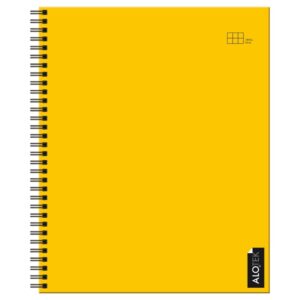 Cuaderno universitario 7MM 100 hojas liso doble espiral color amarillo