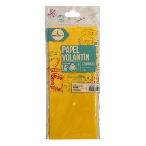 Papel volantín 51x76cm 5un amarillo claro