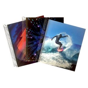 Cuaderno 1/2 oficio 5mm 180 hojas tapa dura diseños surtidos