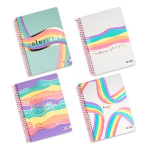 Cuaderno top 7MM 105 hojas Golden Rainbow Mooving surtido